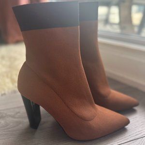 Zara Fabric Ankle Boot Heel
